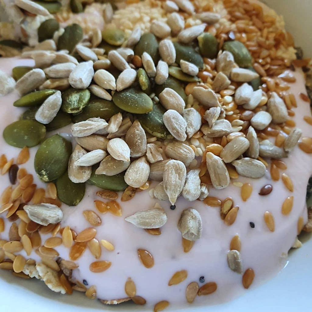 nuts seeds and yoghurt