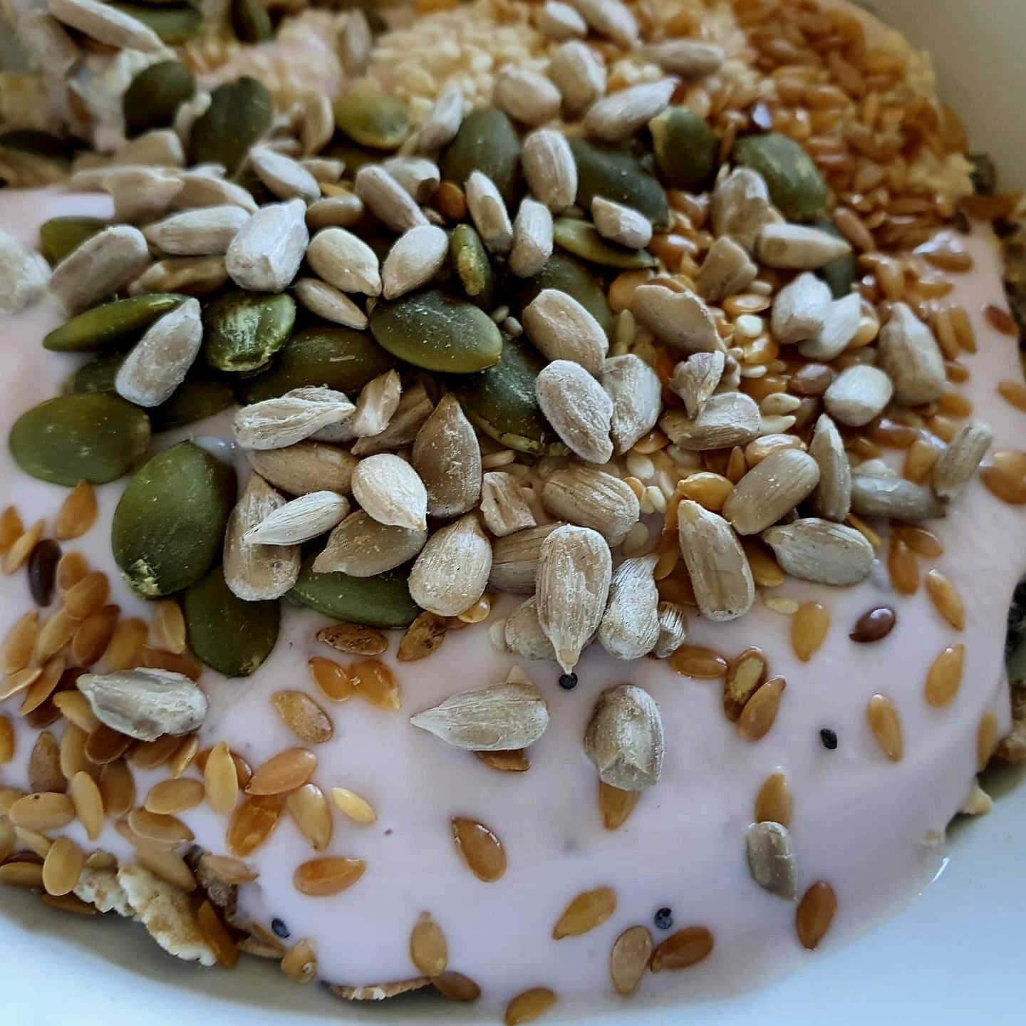 nuts seeds and yoghurt