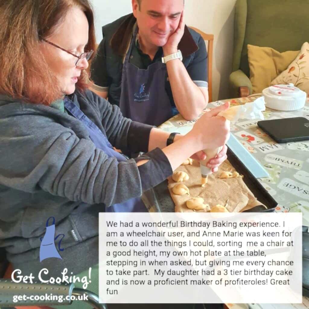 Get Cooking! provides accessible cooking lessons for those with wheelchairs and limited mobility.